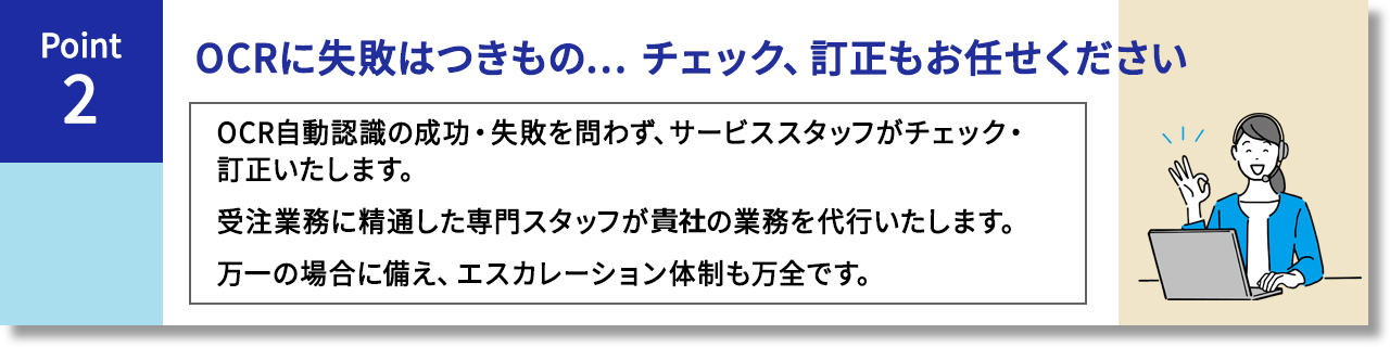 OCRに失敗はつきもの…チェック、訂正もお任せください